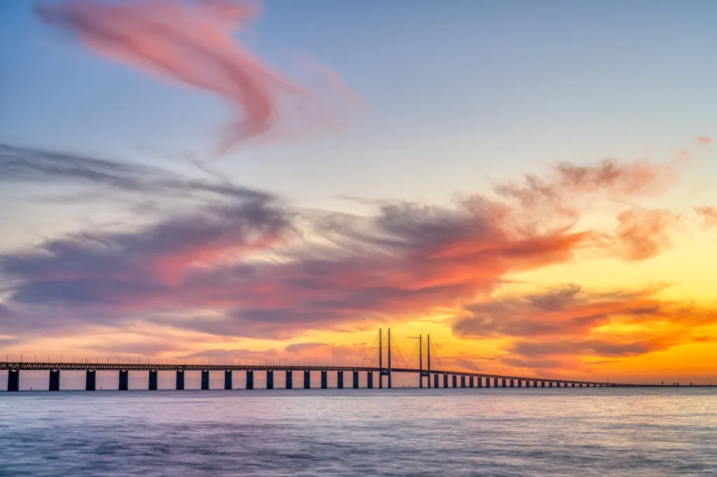 Fietsen langs de Oresund-brug