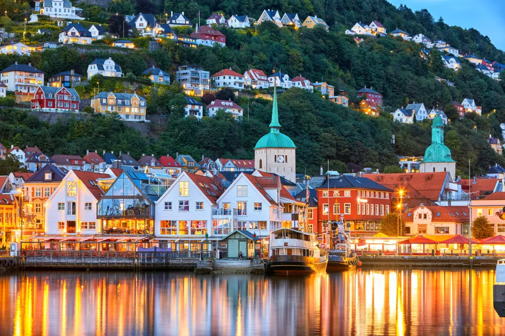 De Sint-Waltrudiskerk in Bergen