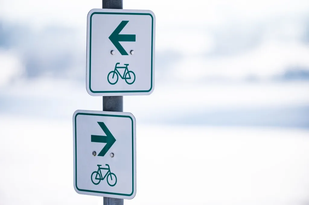 Fietsroutes in het historische Ribe