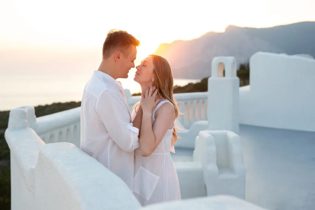 Santorini als romantische bestemming
