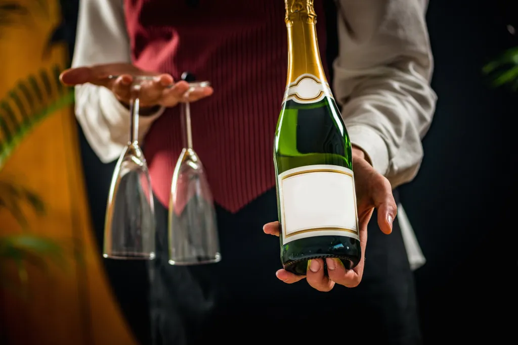 Straat met champagnehuizen in Épernay