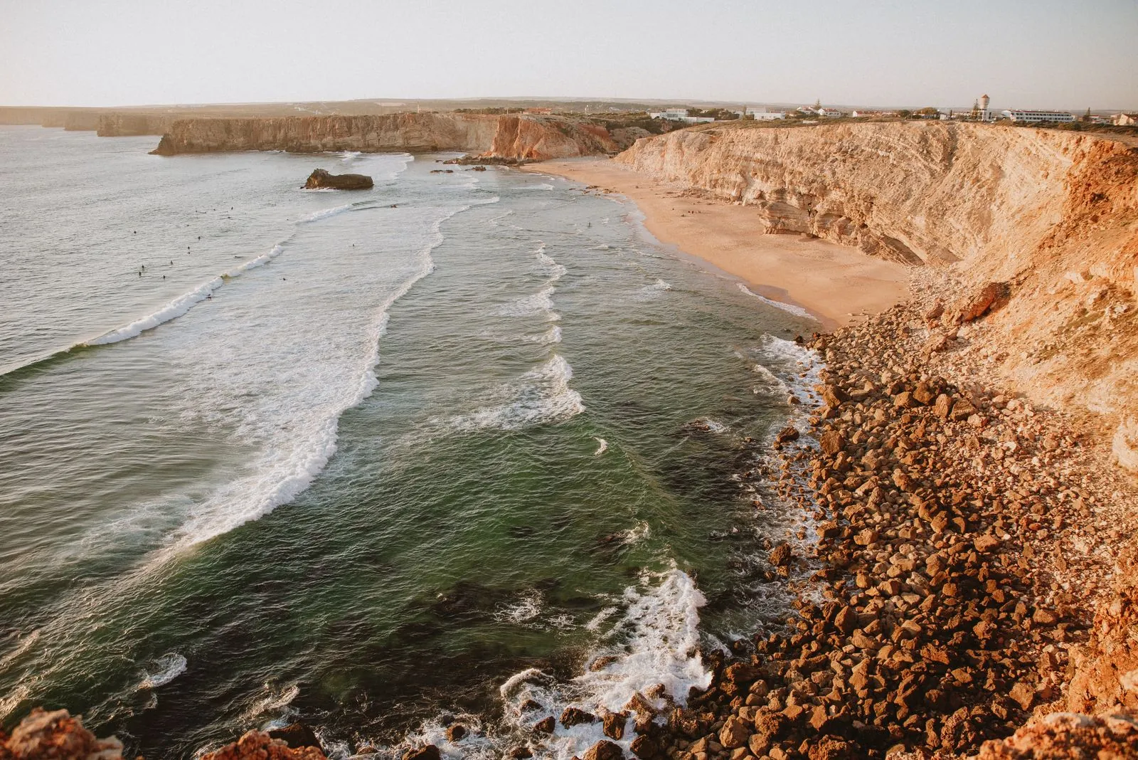 Uitzicht vanaf de kliffen van Sagres
