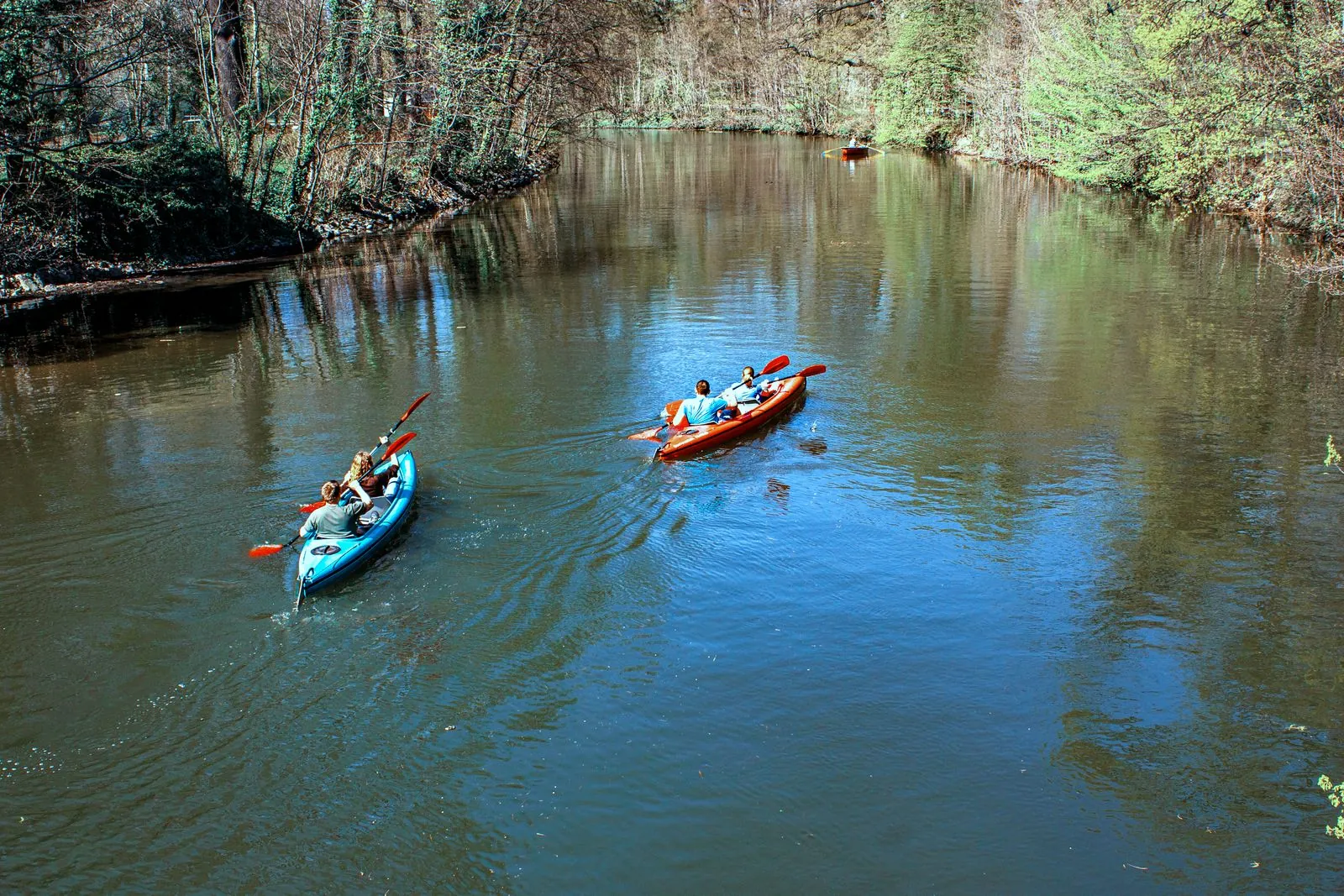 Kajakken op de rivier de Warnow