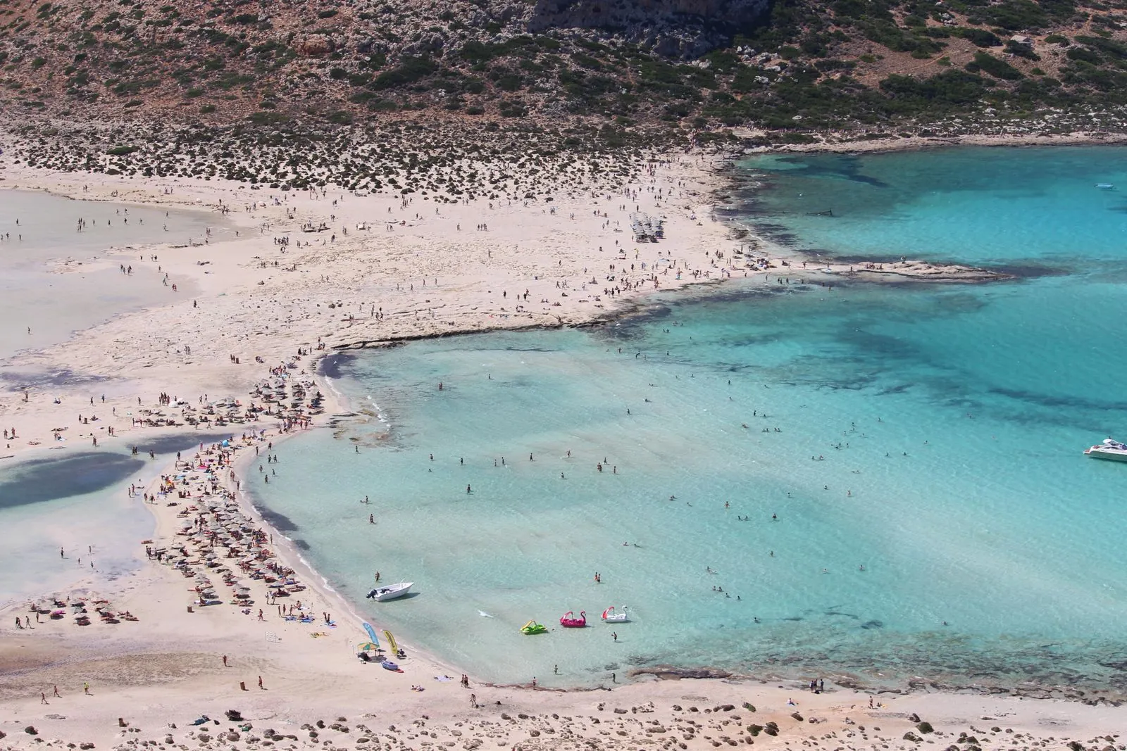 Zonnen op het exotische Balos strand
