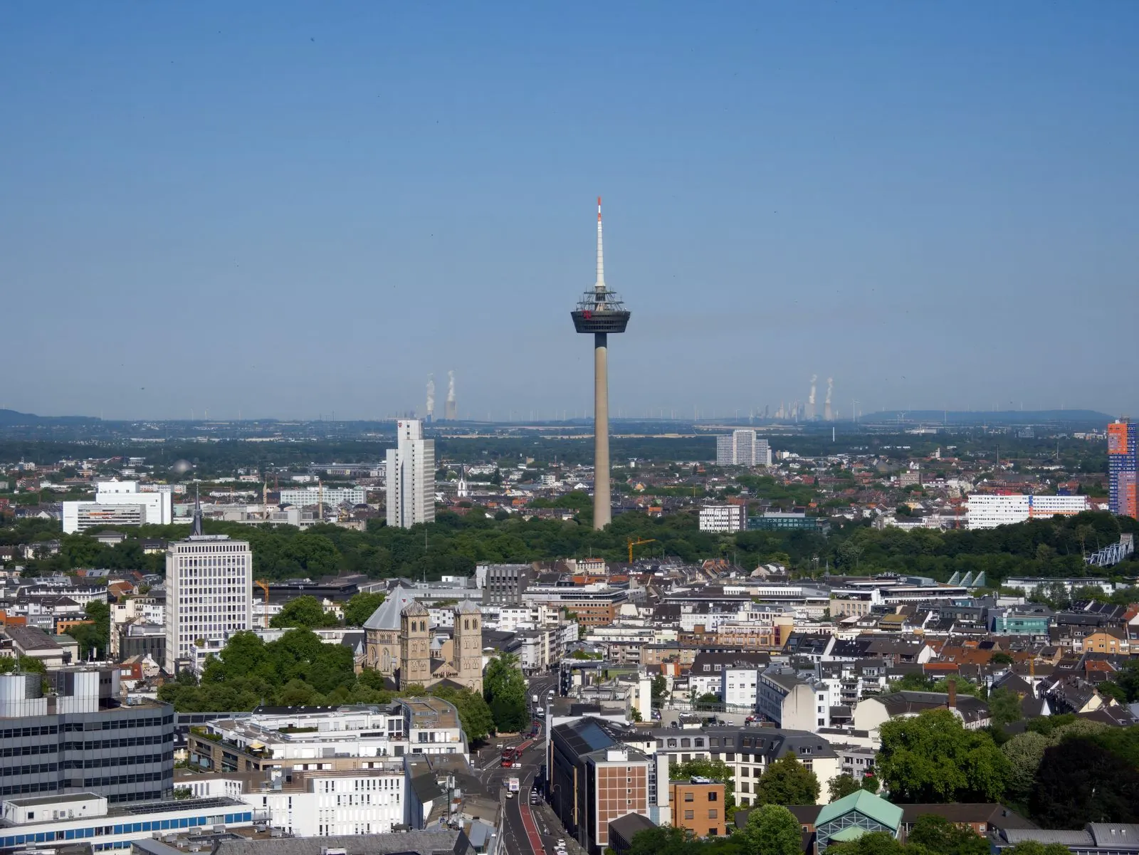 Een panoramisch uitzicht vanaf de Fallturm toren