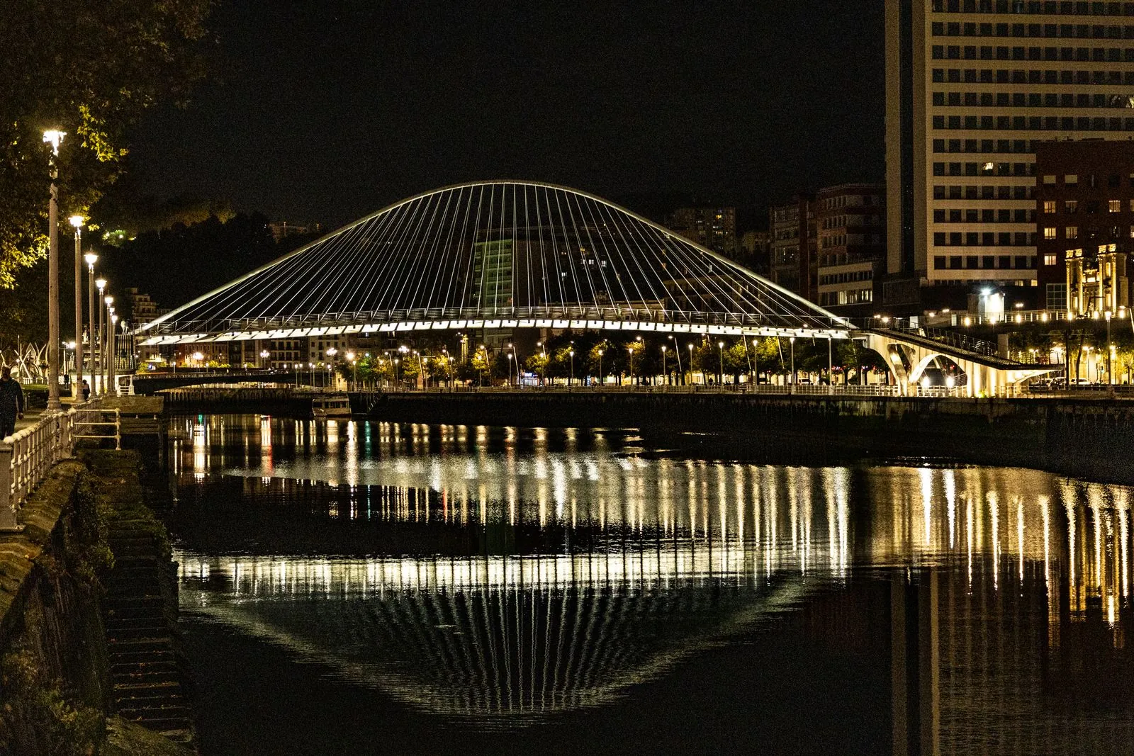 Welke bruggen steek je over tijdens een wandeling langs de Nervión