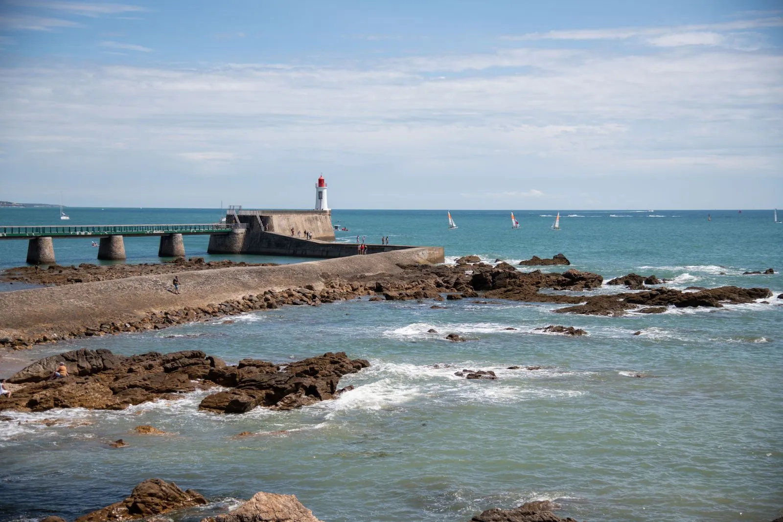 Hoe ziet de kust van Les Sables-d'Olonne eruit?
