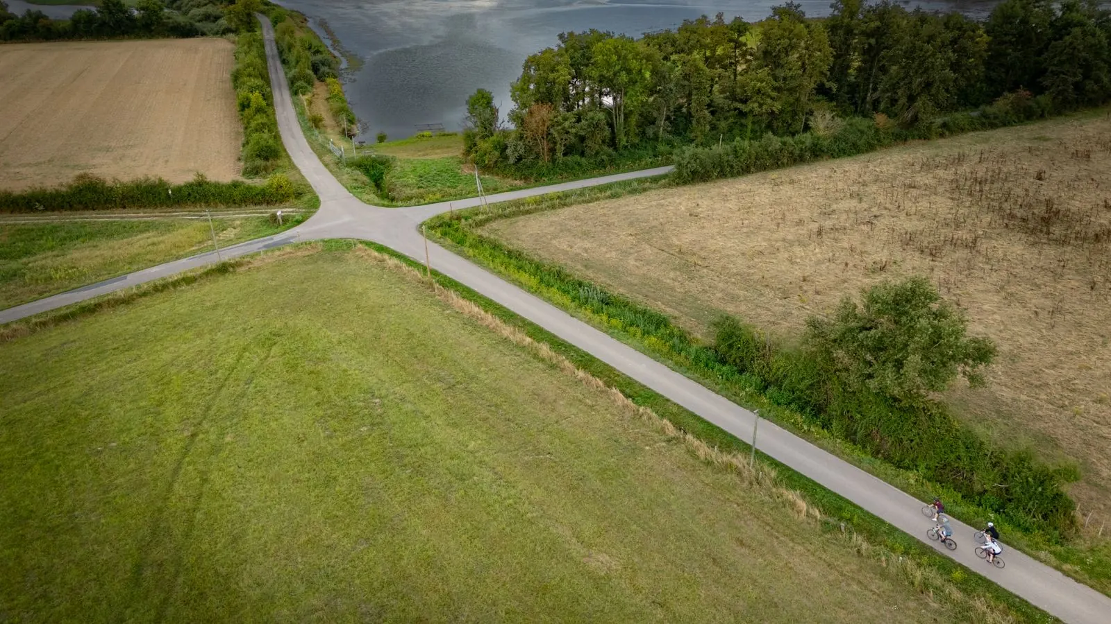 De fietsroute rond het Mossø meer