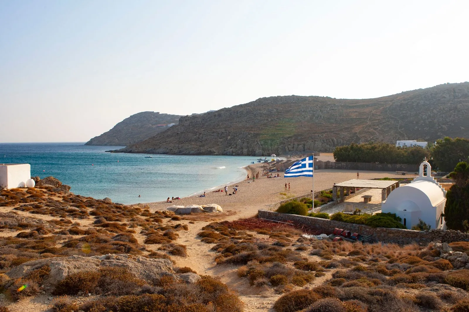 Wat zijn kindvriendelijke stranden en baaien op Mykonos