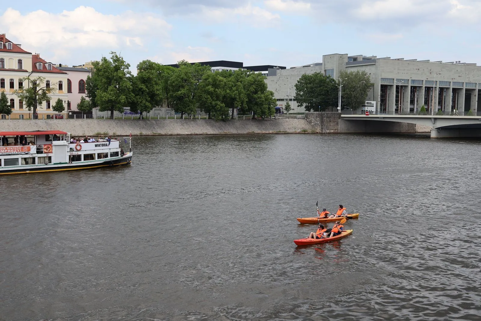Kanoën op de rivier de Oder