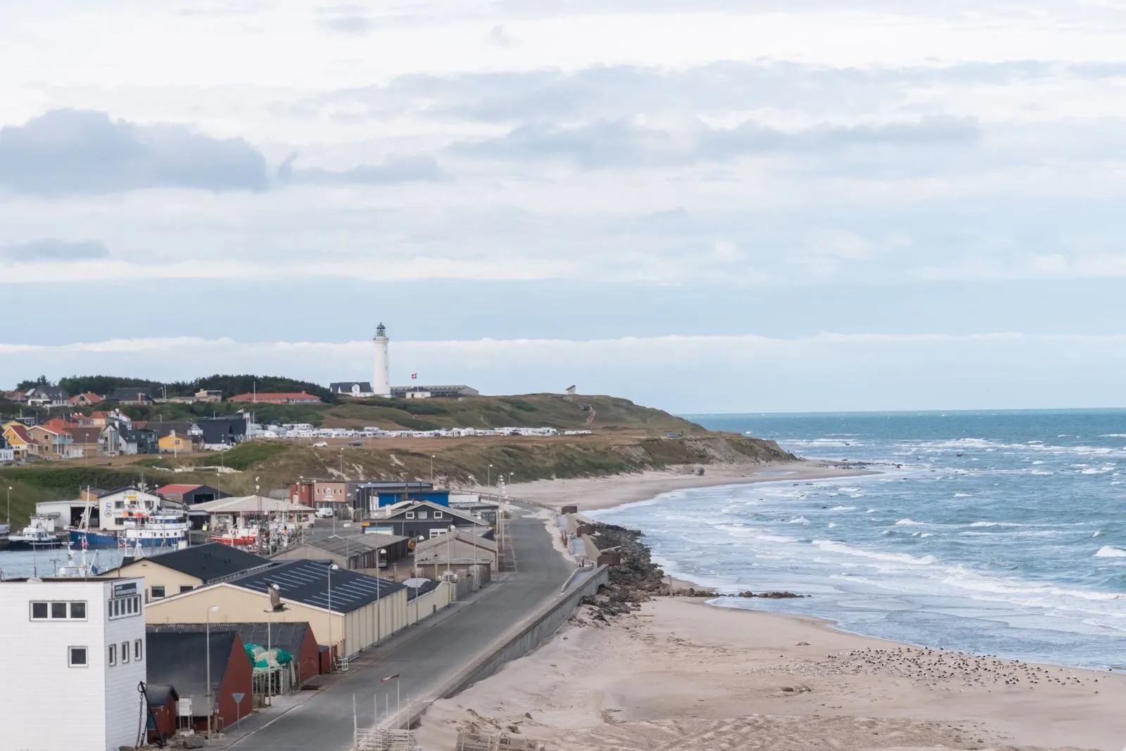 Het uitzicht vanaf de vuurtoren van Hirtshals