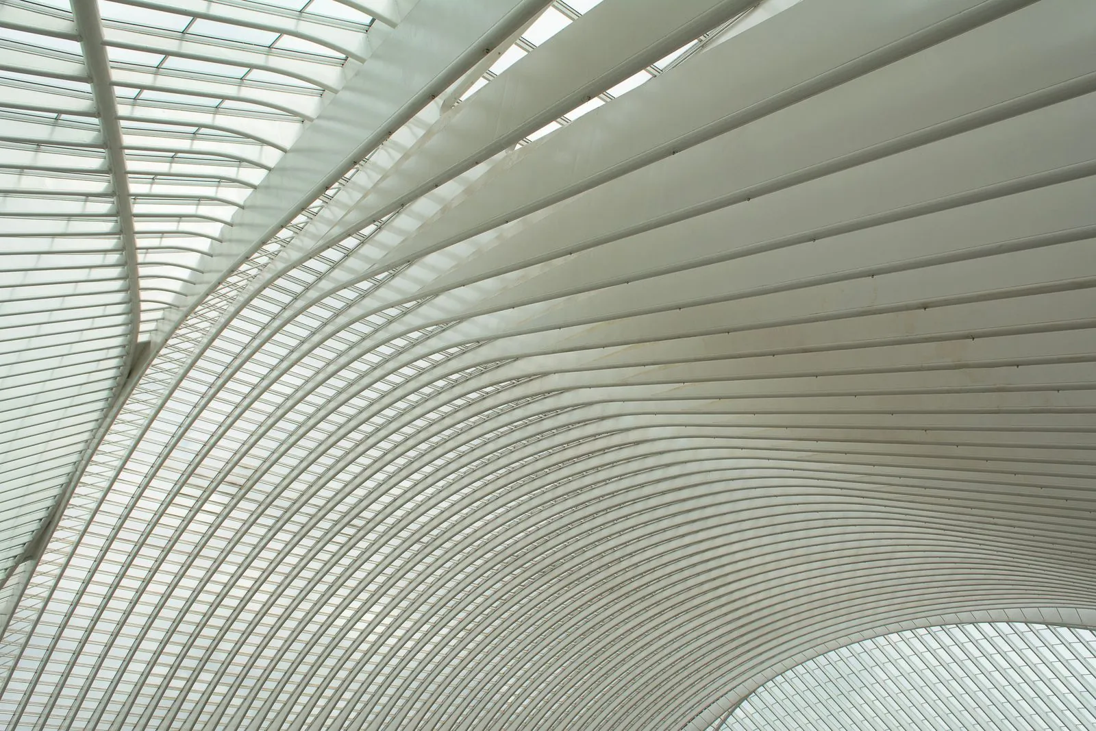 Moderne architectuur van station Luik-Guillemins