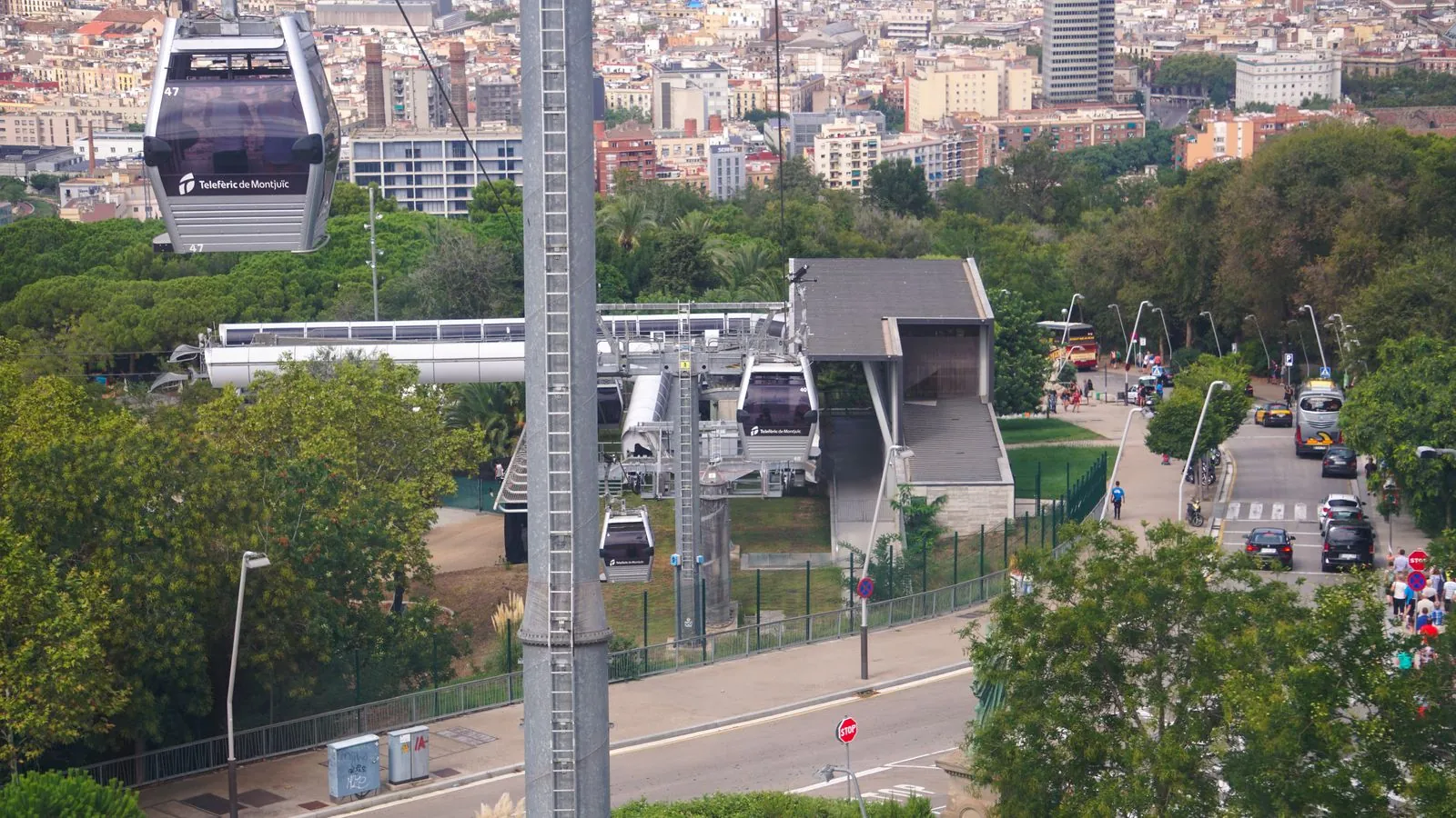 Is er uitzicht vanaf de Montjuïc zonder kabelbaan