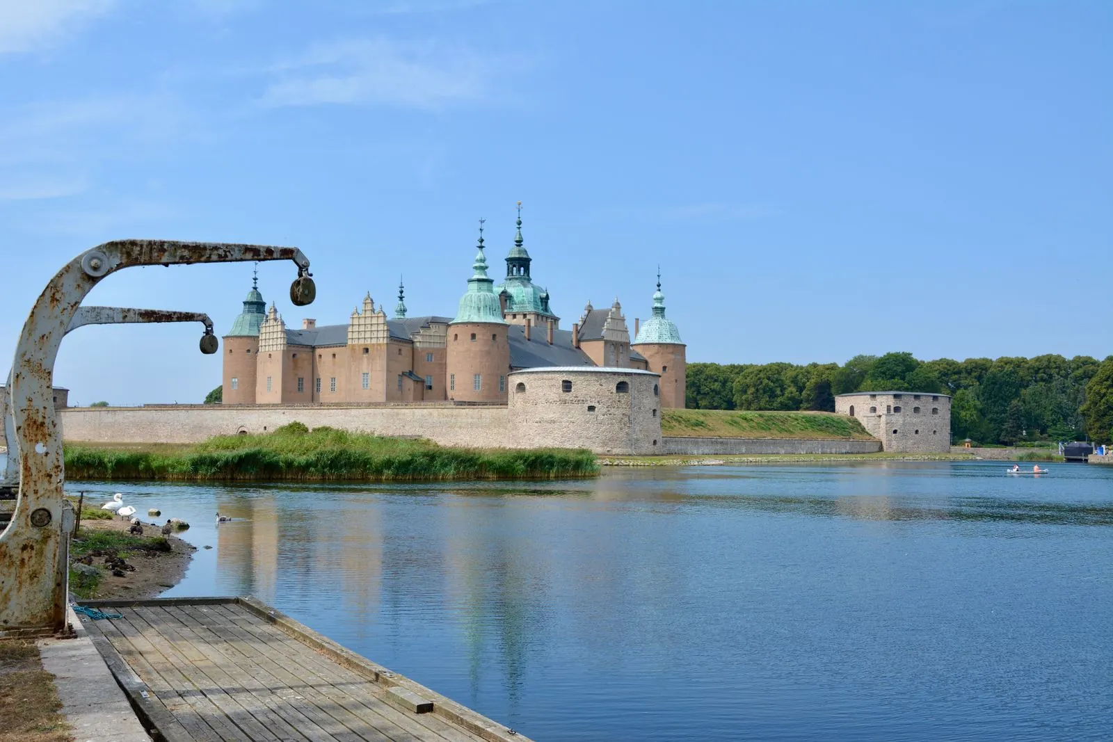 Wandelen in de  oude binnenstad van Kalmar