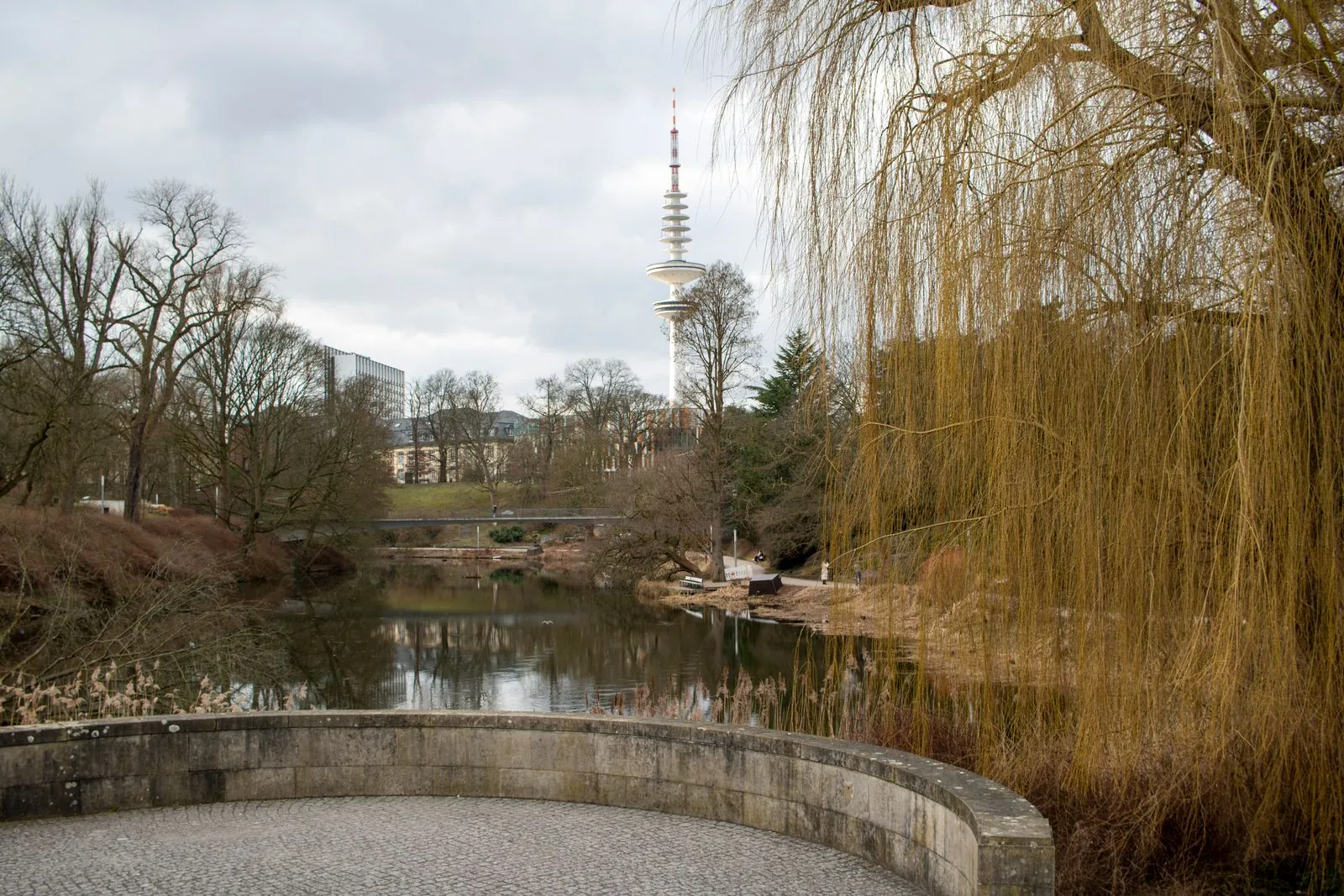 Wandel- en fietsroute door het stadspark Planten un Blomen